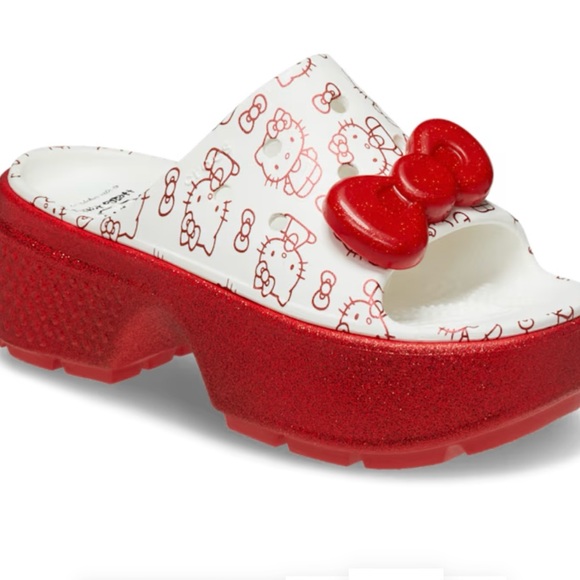 Hello Kitty Stomp Slide Clog 50th Anniversary Crocs NWT size 8 - Picture 2 of 9